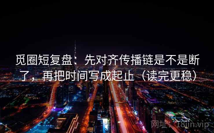 觅圈短复盘：先对齐传播链是不是断了，再把时间写成起止（读完更稳）